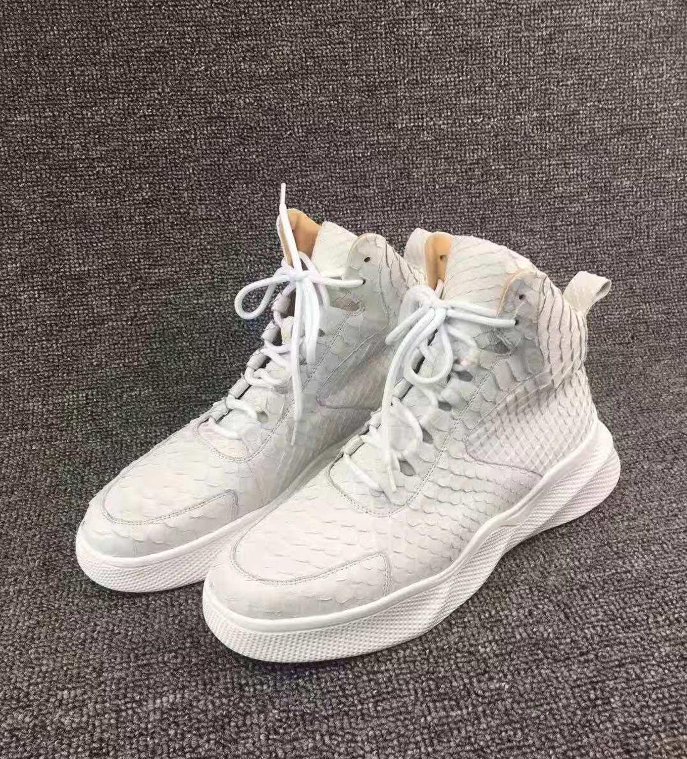 2019 newly design Genuine real genuine python skin shoe high end quality snake skin men boots winter shoe with cow skin lining