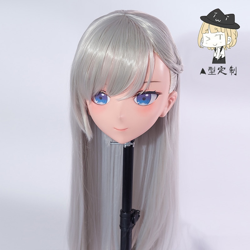 (A1-5) Kigurumi Crossdress Cosplay Japanese Role Play Anime Character Mask Crossdresser Doll Mask
