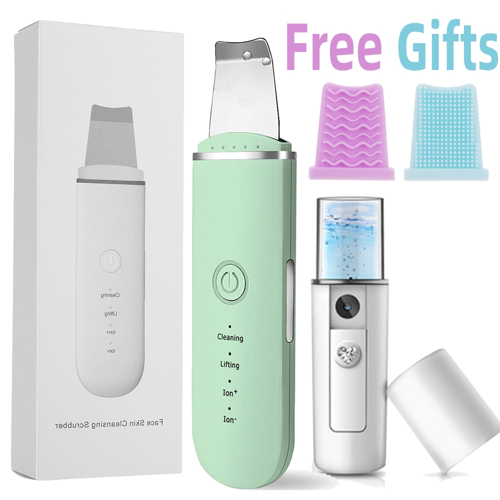 Ultrasonic Skin Scrubber Deep Face Pore Cleaning Machine Blackhead Acne Remover Reduce Wrinkles Facial Lifting Beauty Instrument