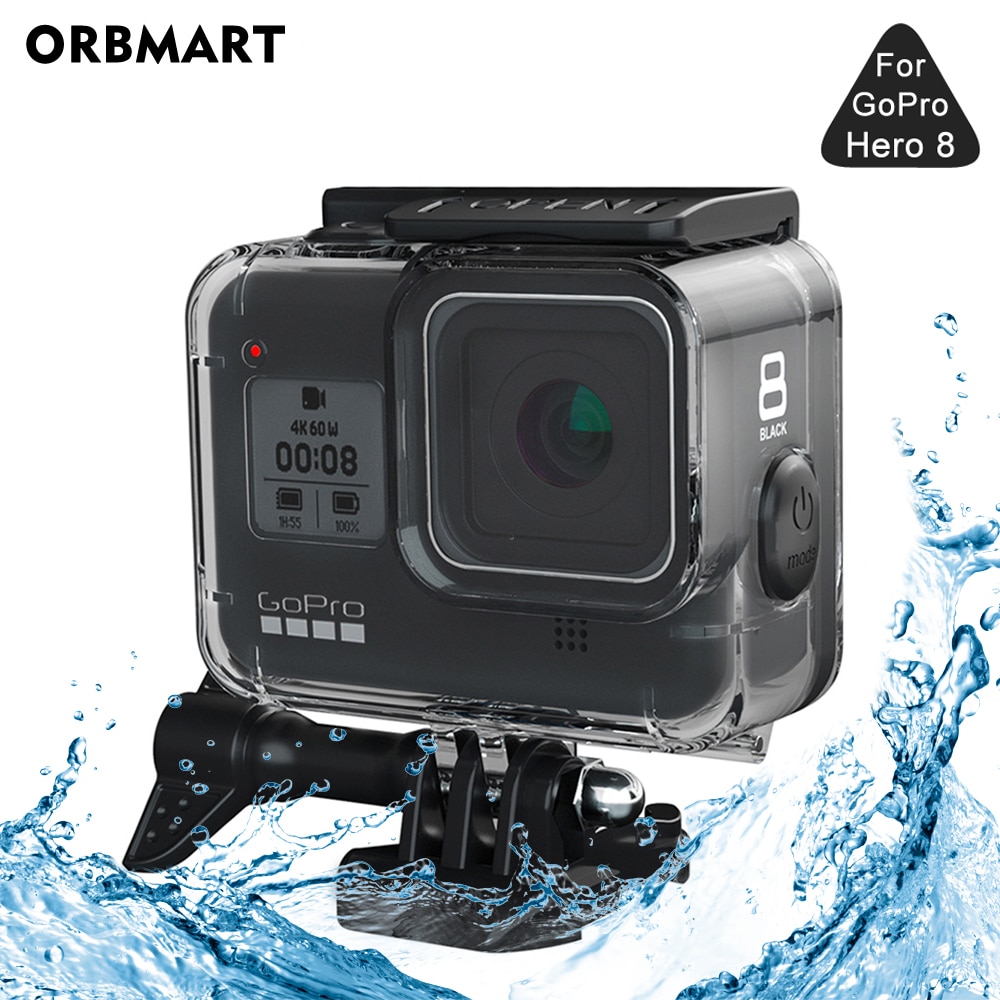 ORBMART 60M Waterproof Housing Case for GoPro Hero 8 Black Diving Protective Underwater Dive Cover for Go Pro 8 Accessories