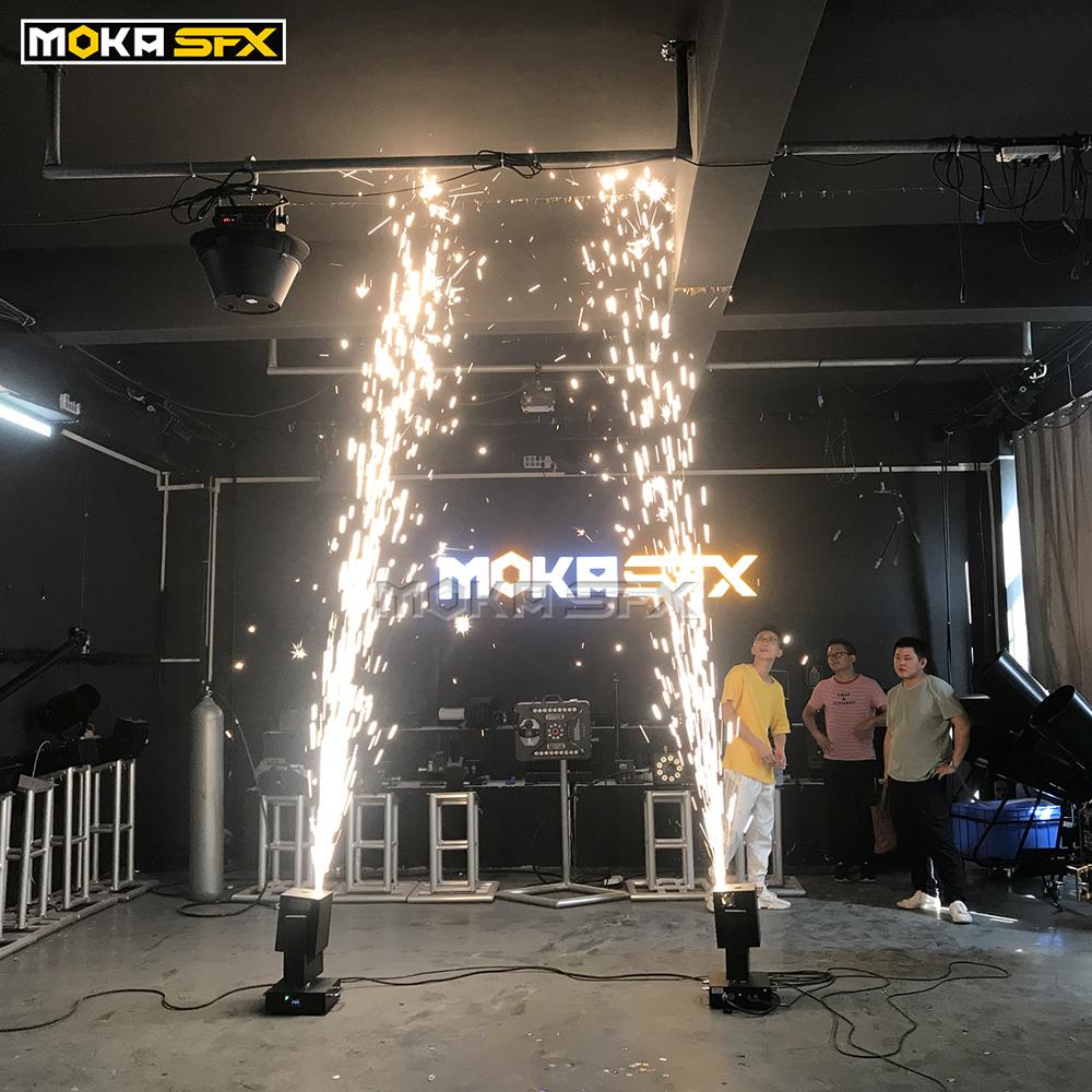 750w moving head cold spark machine cold sparkler fountain flameless sparklers Outdoor stage Christmas Wedding Celebration Party