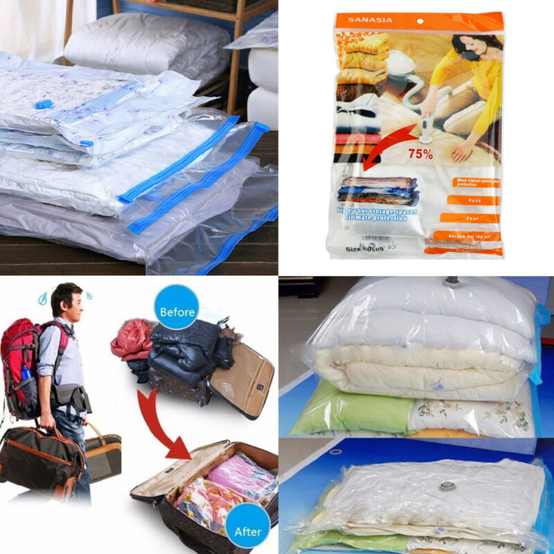Woman's Unisex Storage bag Orange Vacuum Storage Bags For Clothes Blankets Compressed Vac Pack Bag Family storage bag