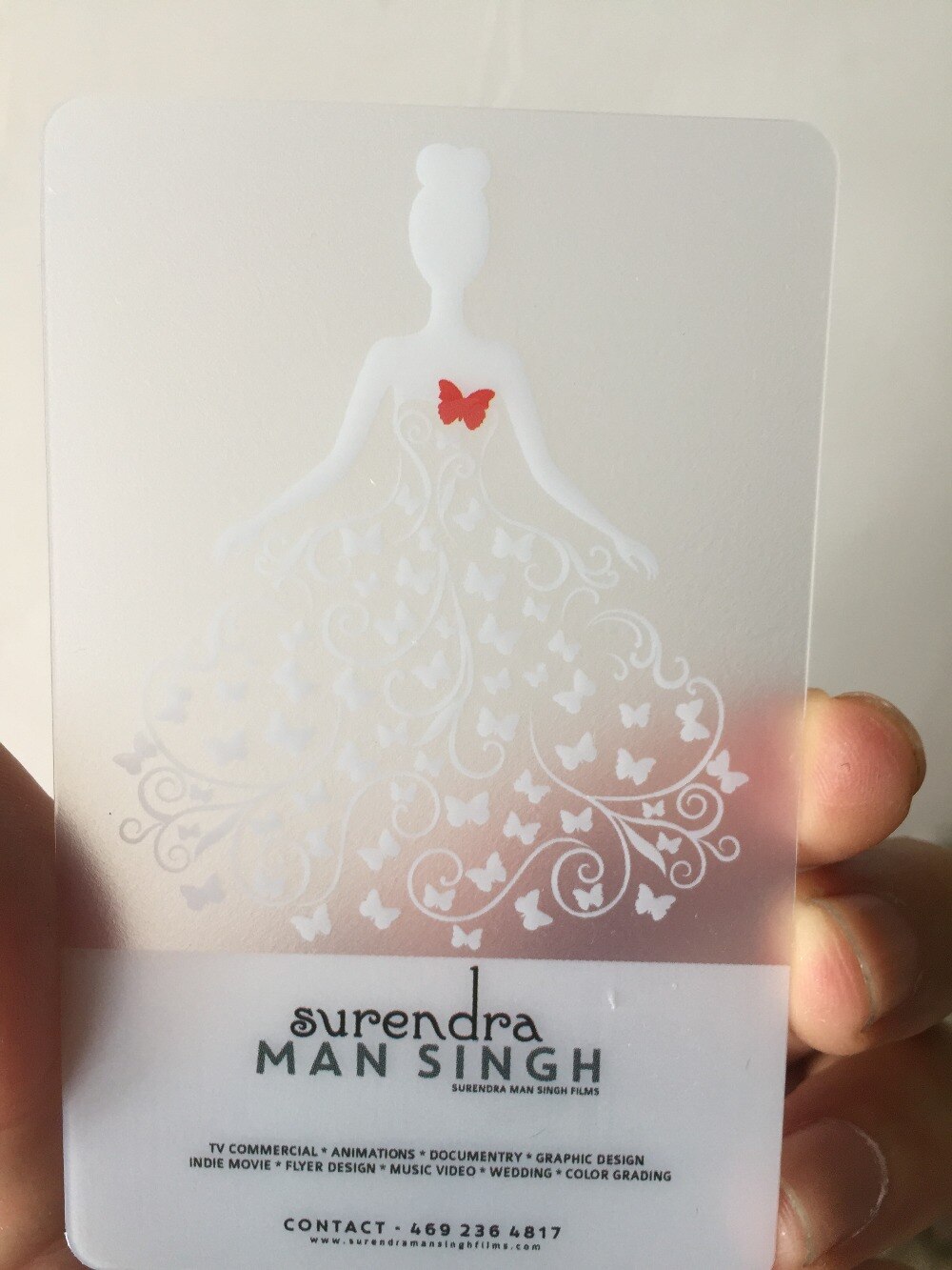 Custom Business Card Printing 5000pcs 0.38mm Plastic Transparent PVC Business Cards One Faced Printing-Clear Frosted Surface