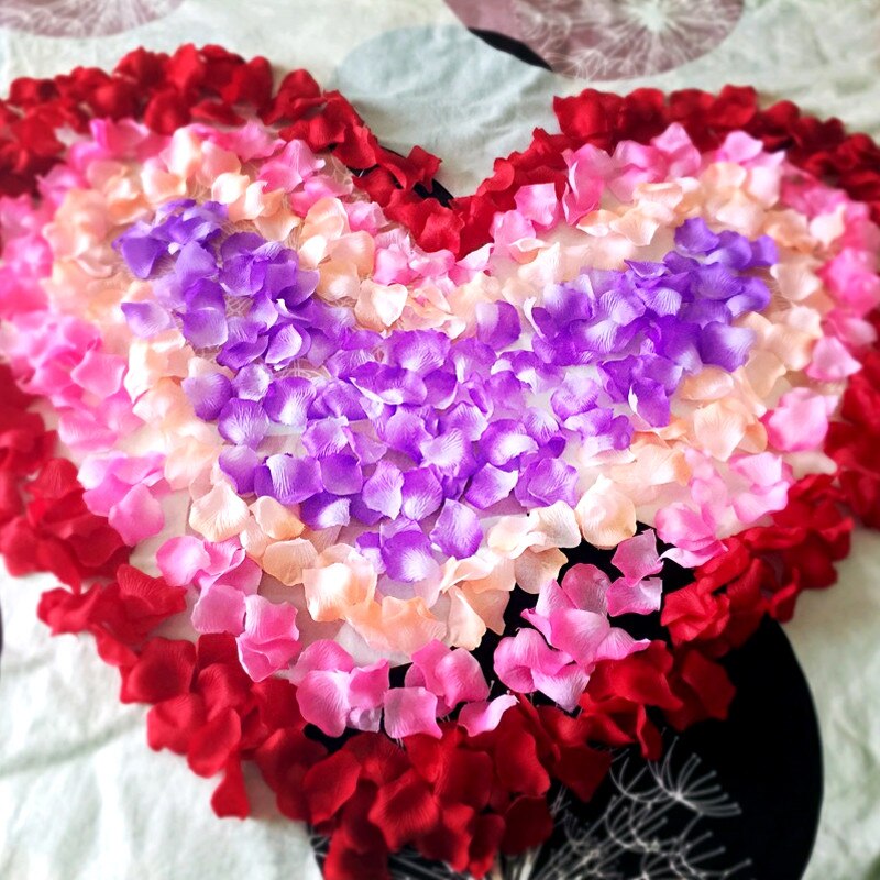 100Pcs/Pack 5*5cm Flower Rose Petals Dried Artificial Flower Petals Wedding Petale De Rose Marriage Room Decoracion Matrimonio