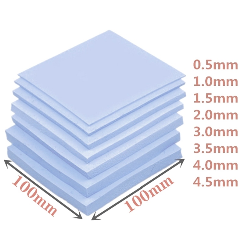 High quality 100*100mm GPU CPU IC Thermal Pad for Memeory Electronic Chip Small Heatsink