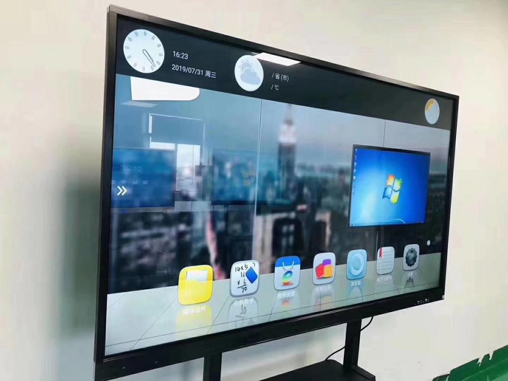 AIO tablet 84'' 98'' inch 4K led lcd tft hd 1080p TV interactive touchscreen smart teaching display whiteboard with PC buit in