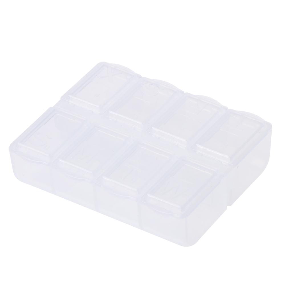 8 Grids Plastic Storage Box Case Home Organizer Jewelry Beads Pill Boxes Parts