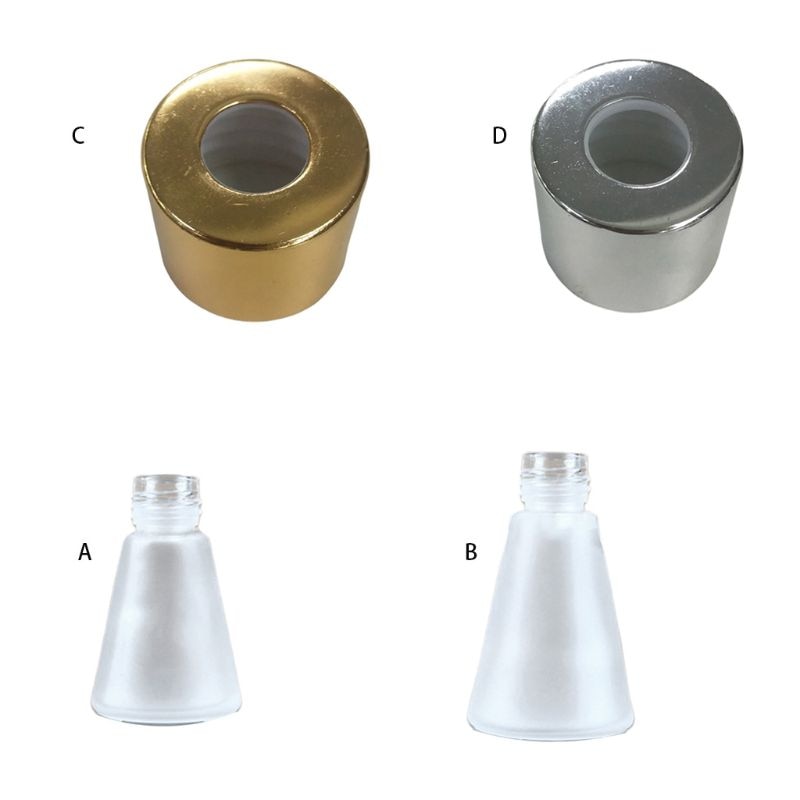 Clear Glass Aroma Diffuser Empty Bottles Scrub Cone Containers for Essential Oils DIY Replacement Reed Jars Wedding Party Decor