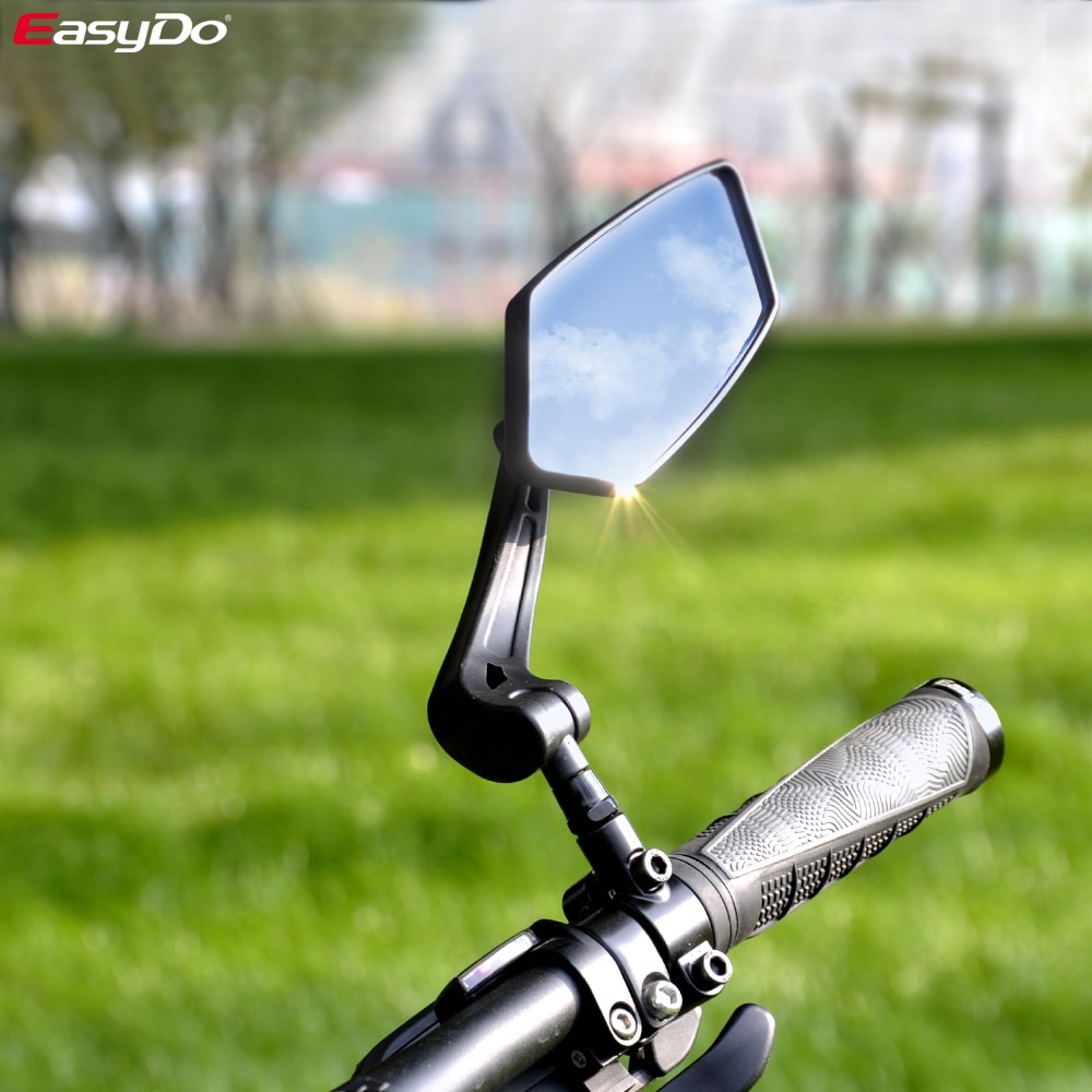EasyDo Bicycle Rear View Mirror Bike Cycling Wide Range Back Sight Reflector Adjustable Left Right Mirror