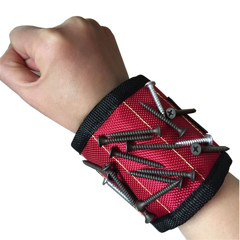 Magnetic Tool Bag Wristband Tool Magnetic Wristband Portable Tool Belt Electrician Tool for Holding Screws Nails Drill Bits