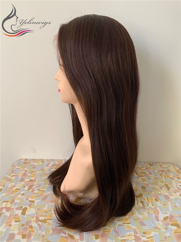 Yelin Wig 100% European Virgin Hair Lace Top Jewish Wig Kosher Wig Lace Top Wigs With Baby Hair