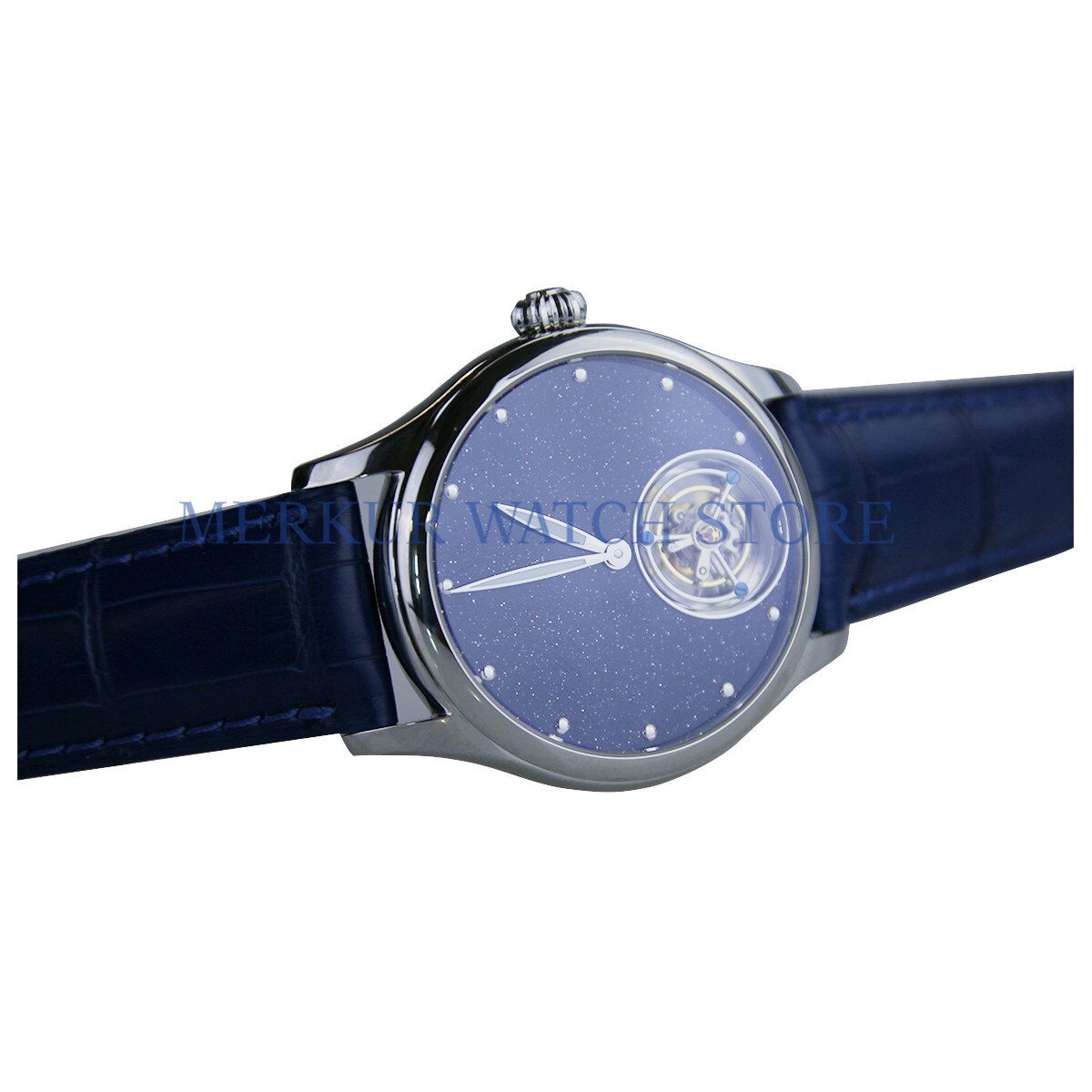 AD30 BOND Mens Mechanical Watch TianJin St8230 Tourbillon movement Natural Lapis dial Luxury