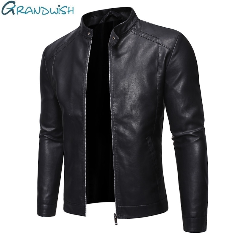 Men Faux Leather Jacket Motorcycle 5XL Men's Jackets Black Jaqueta De Couro Masculina Outwear Male PU Leather Coats Mens,ZA319