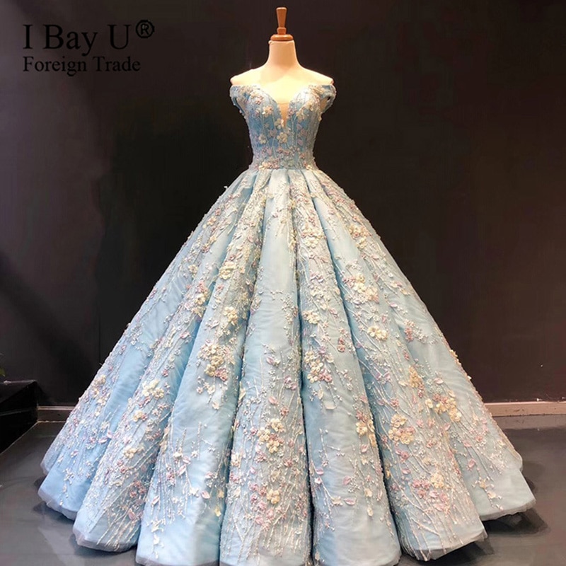 Vestidos De Novia 2020 Arabic Luxury Beaded Wedding Dress Long Sleeves Floral Applique Wedding Bridal Gowns robe de mariee