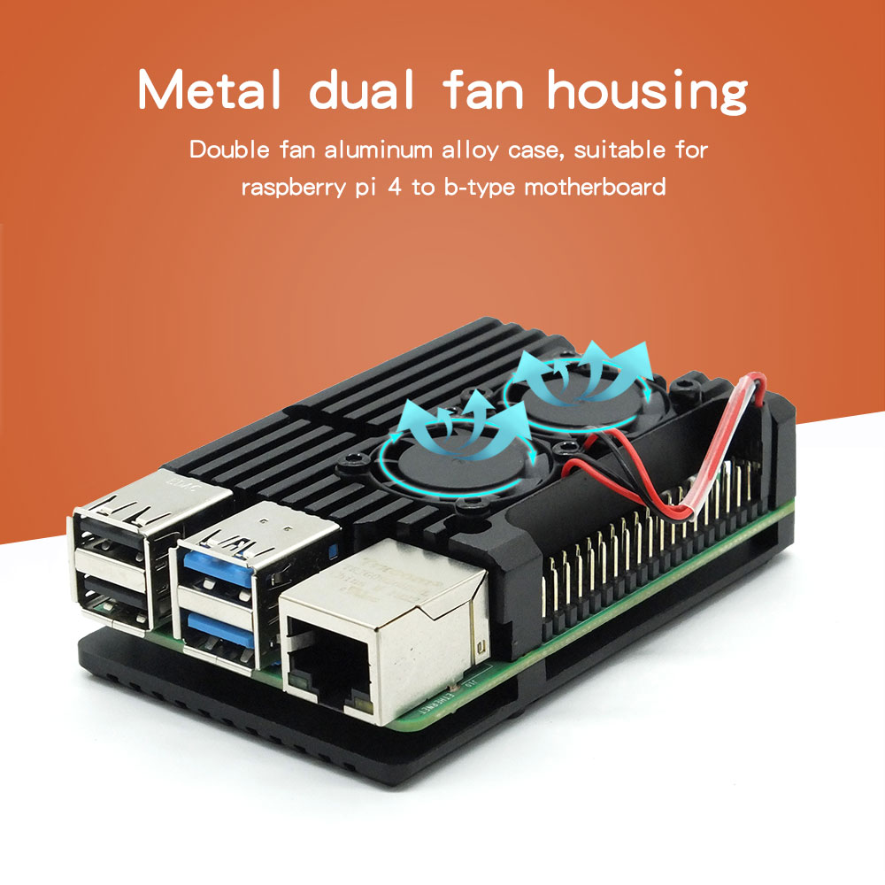 Raspberry sent 4 b metal case 4 generation aluminum alloy heat dissipation joke raspberry pi4 motherboard protection shell acces