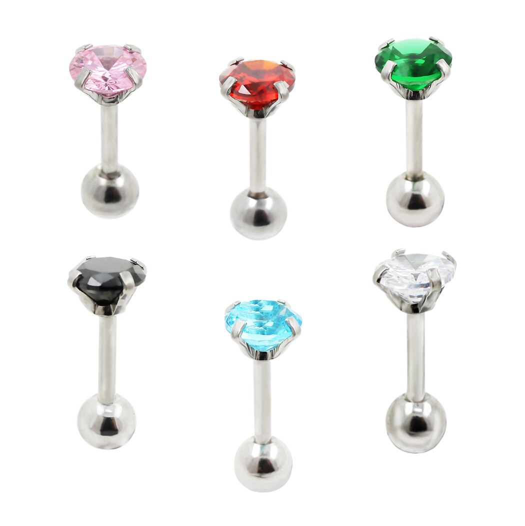 1PCS/4PCS/6PCS JHJT 16G 316L Surgical Stainless Steel Ear Piercing Studs Cartilage nail
