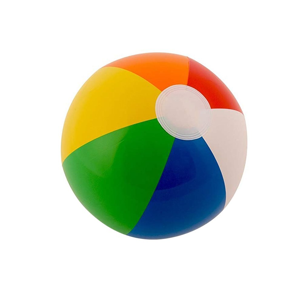 30Cm Color Inflatable Ball Children'S Play Water Polo 6 Color Beach Toy Ball Beach Ball Colorful