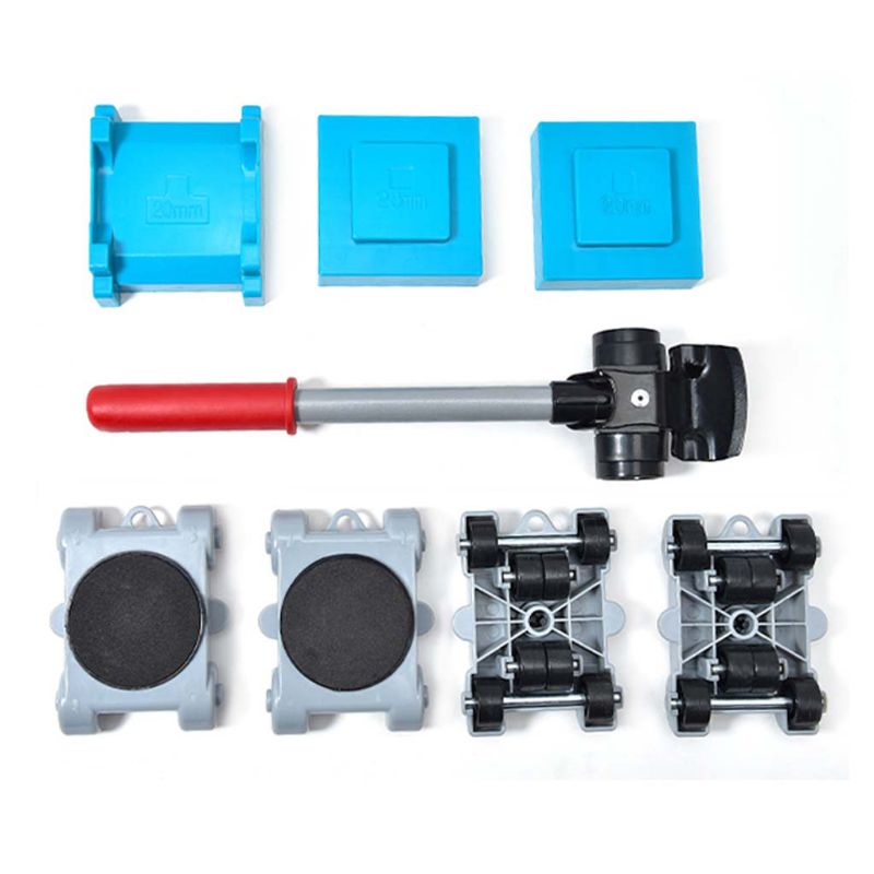 8pcs Furniture Mover Tool Set Transport Shifter Lifter Wheel Heavy Stuffs Moving Y98E
