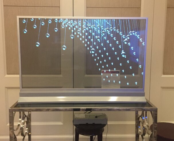 55'' inch advertising transparent OLED display digital signage