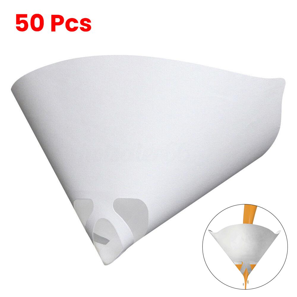 New 50Pcs Fine Paint Paper Strainers 190 micron Sieve Filter Nylon Mesh Net Funnel