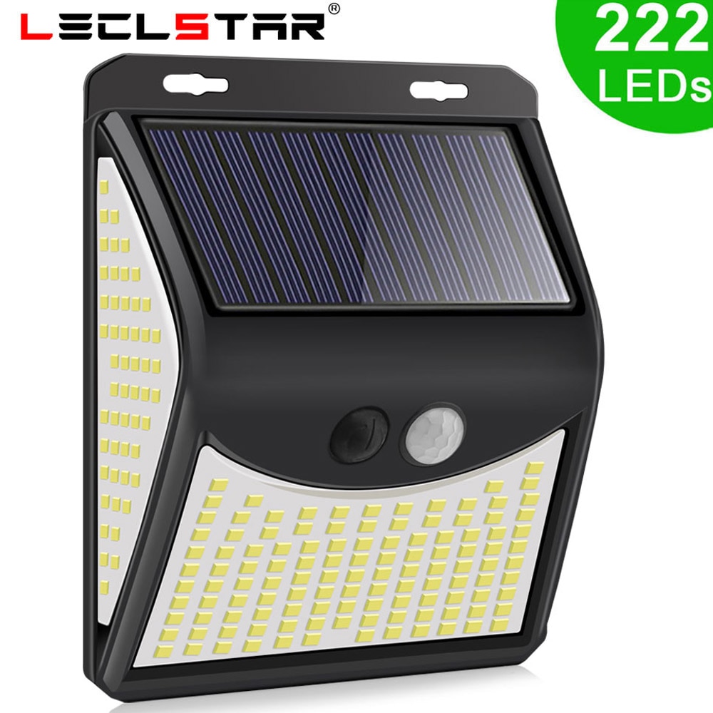 3Mode Waterproof 140 LED Solar Motion Sensor Light Outdoor Street for Garden Decor Sunlight Powered Solar Wall Lamp with Sensor