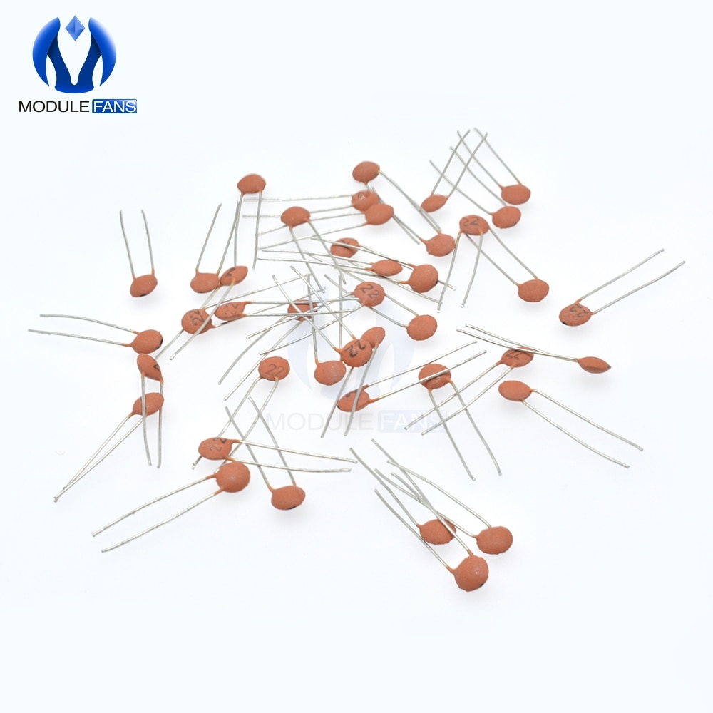 100PCS 22pF 50V DIP Low Voltage Ceramic Disc Capacitors diymore