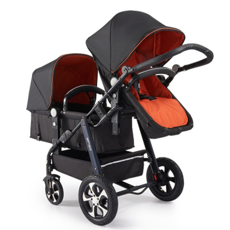 Twins Stroller for baby Newborn Black Light Carriages Multifunction Baby Stroller Aluminum Alloy Double Bebe Prams