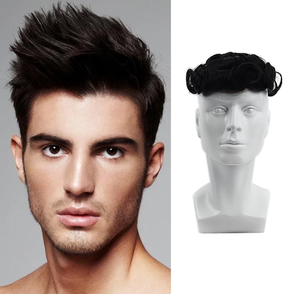 Neitsi 150% Density Mens Wigs Human Hair Toupees Swiss Lace/ Silk Base/ PU Toupee Remy Natural Wave Hairpiece For Men