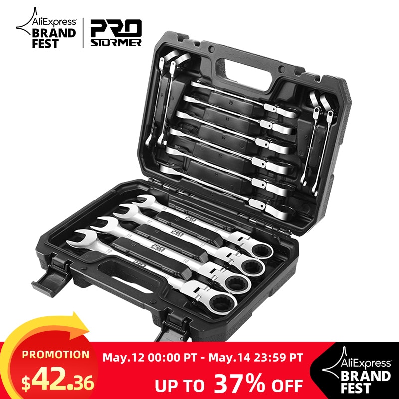 PROSTORMER 14PCS Keys Set Multitool Wrench Ratchet Spanners Set Hand Tool Wrench Set Universal Wrench Tool Car Repair Tools