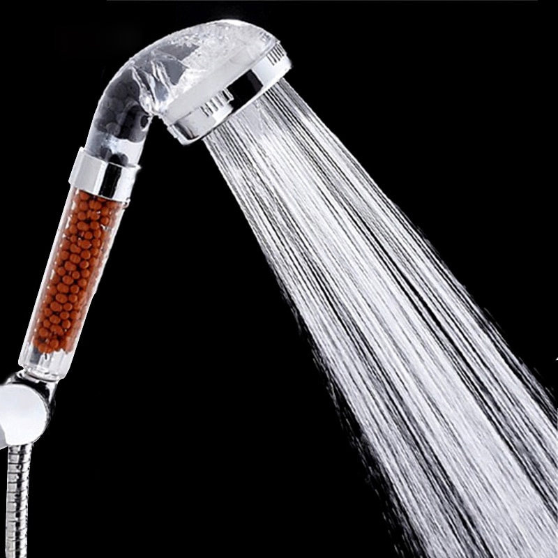 Water Therapy SPA Shower Bath Filter High Pressure Water Saving Rainfall Shower Head With Negative Ion Activated Balls