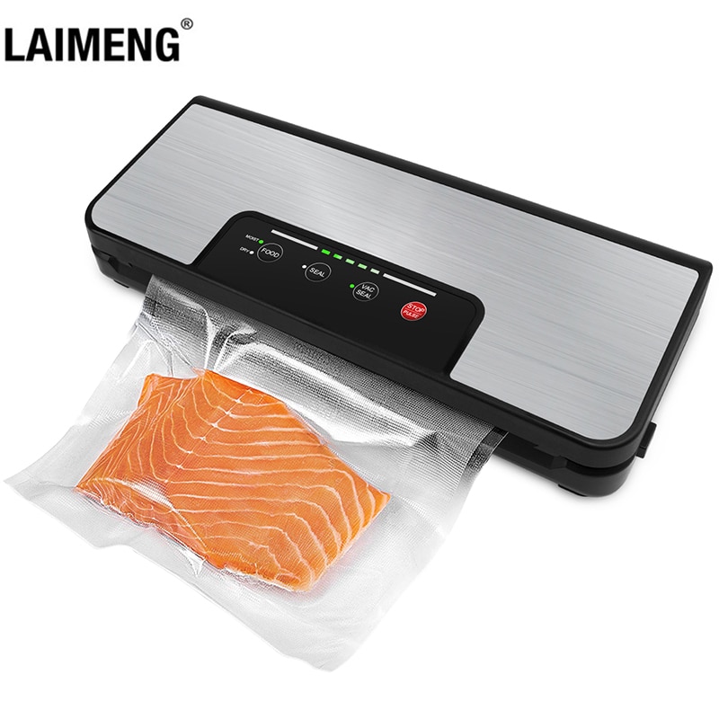 LAIMENG Vacuum Sealer with Roll Holder Pulse Function Sous Vide Vacuum Packing Machine For Food Storage Packer Vacuum Bags S285