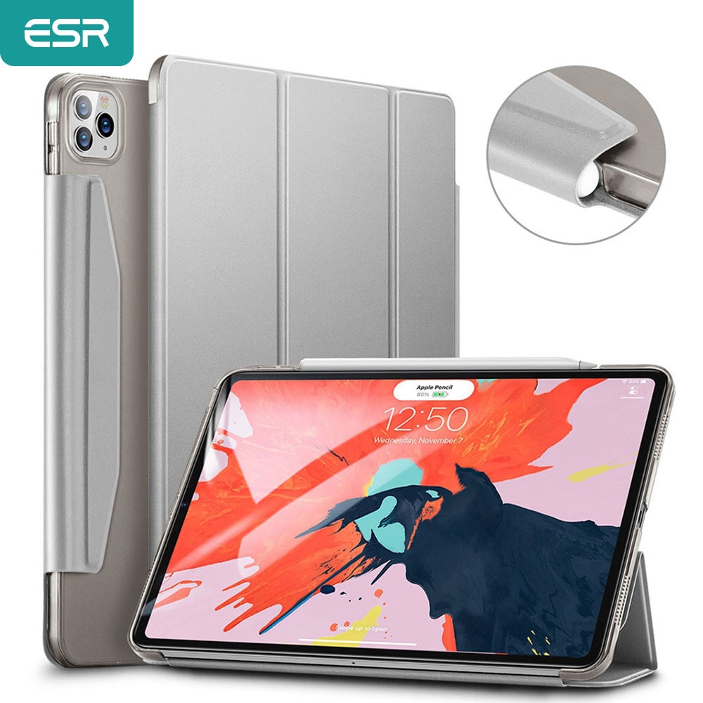 ESR for iPad Air 4 Case for iPad Pro 11 12.9 2021 Case for iPad 8th Gen Case Back Cover with Closure Clasp for iPad Pro 11 2020