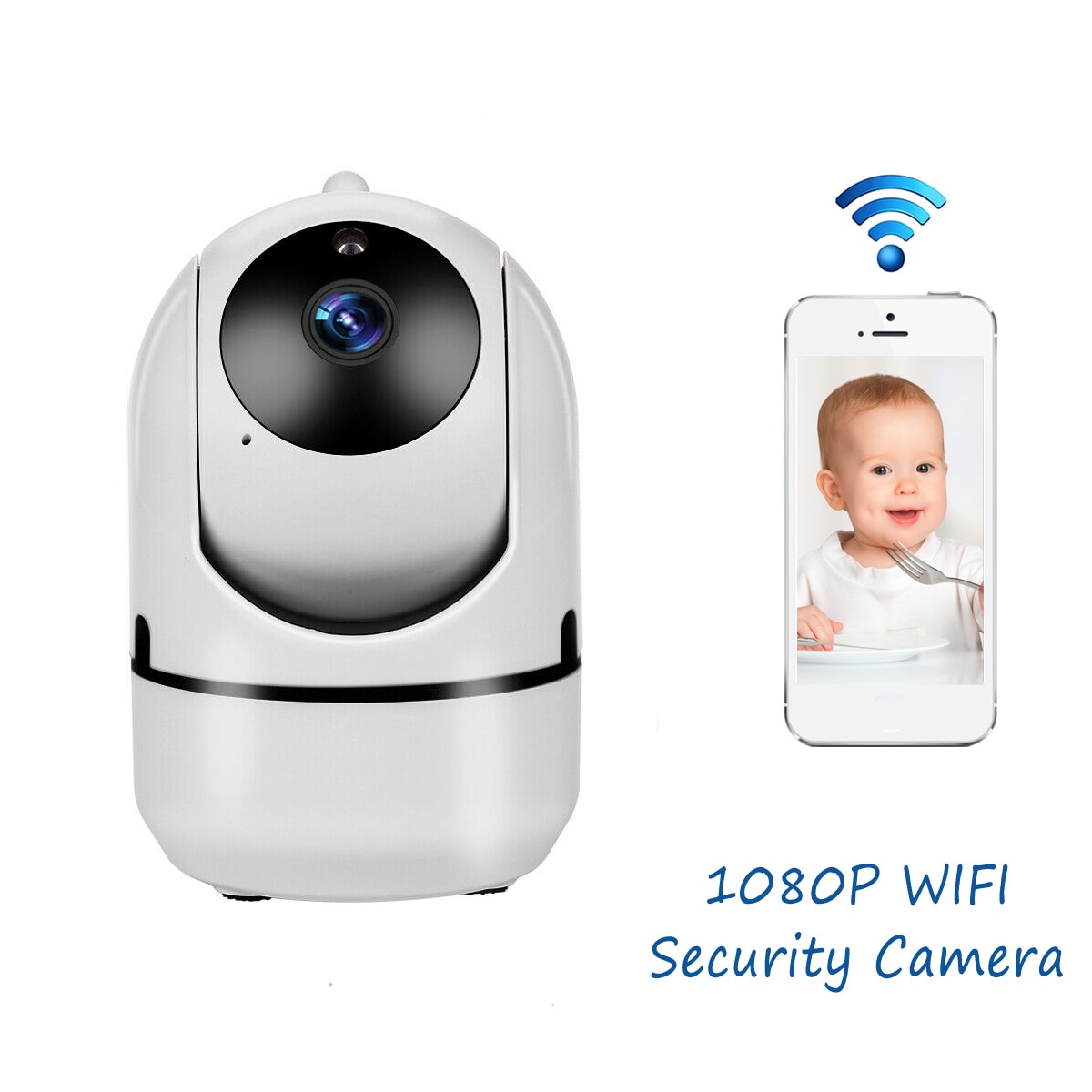 Mini Baby Monitor IP Camera Auto Tracking HD 1080p Indoor Home Wireless Wifi Camera Security Surveillance CCTV Camera