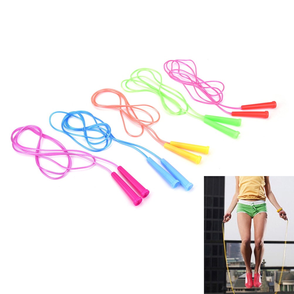 1Pc New 2.1m Speed Wire Skipping Adjustable Jump Rope Fitness Sport Exercise Cross Fit