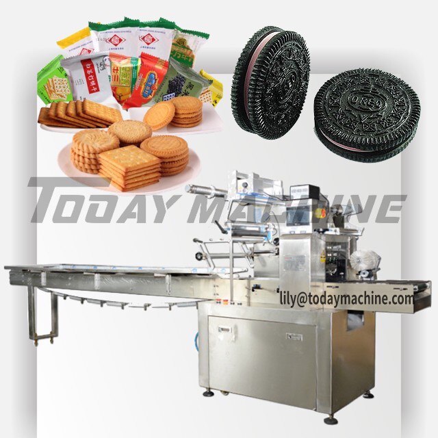 Latest Horizontal Pillow Type Electronic Flow Wrapper Machine for Bread