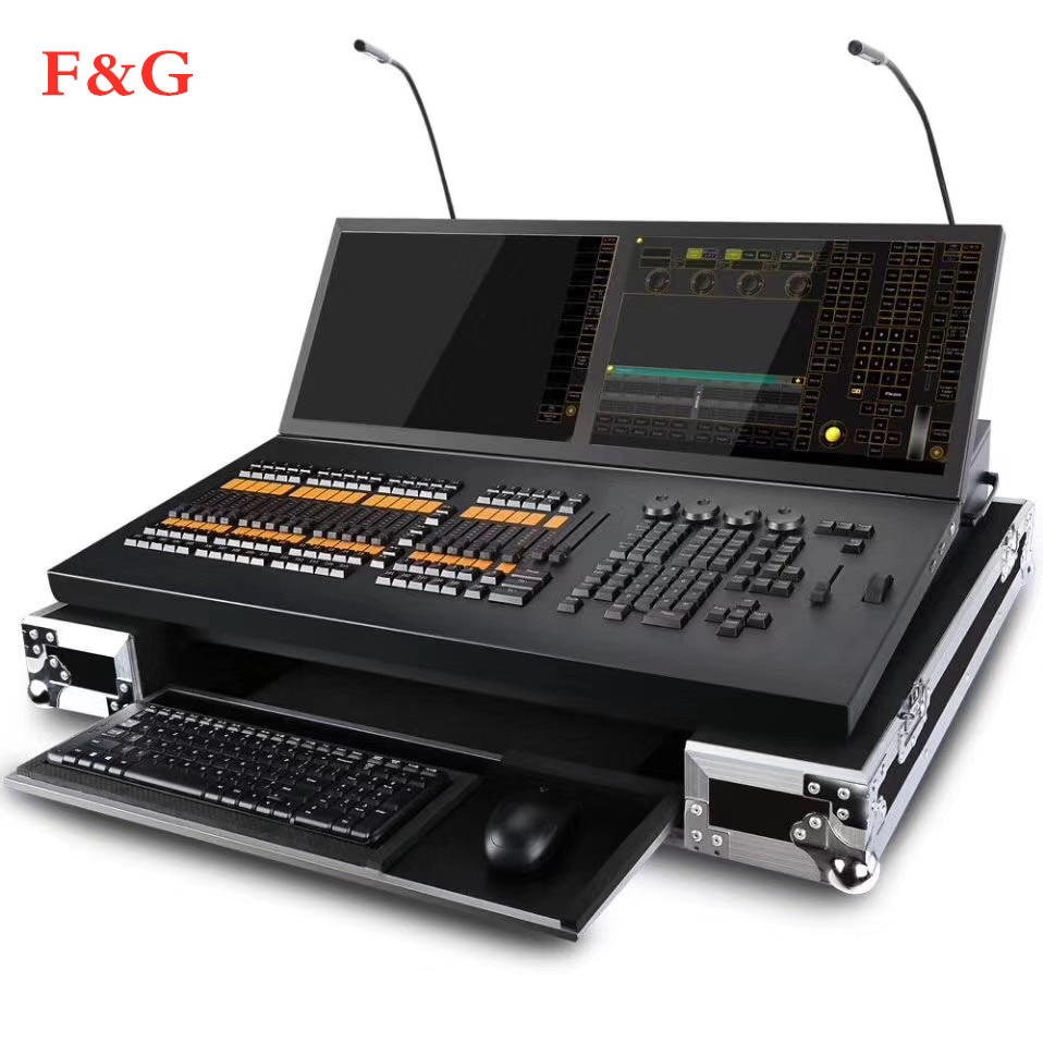 La más nueva consola MA2 DMX con tres pantallas de función potente controlador profesional