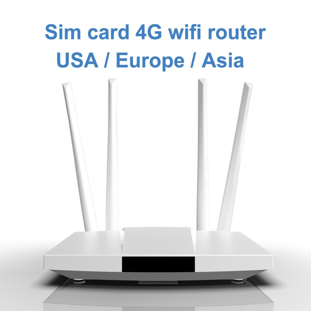 LC112 4G router wifi SIM card Hotspot 4G CPE antenna 32 users RJ45 WAN LAN wireless modem LTE dongle