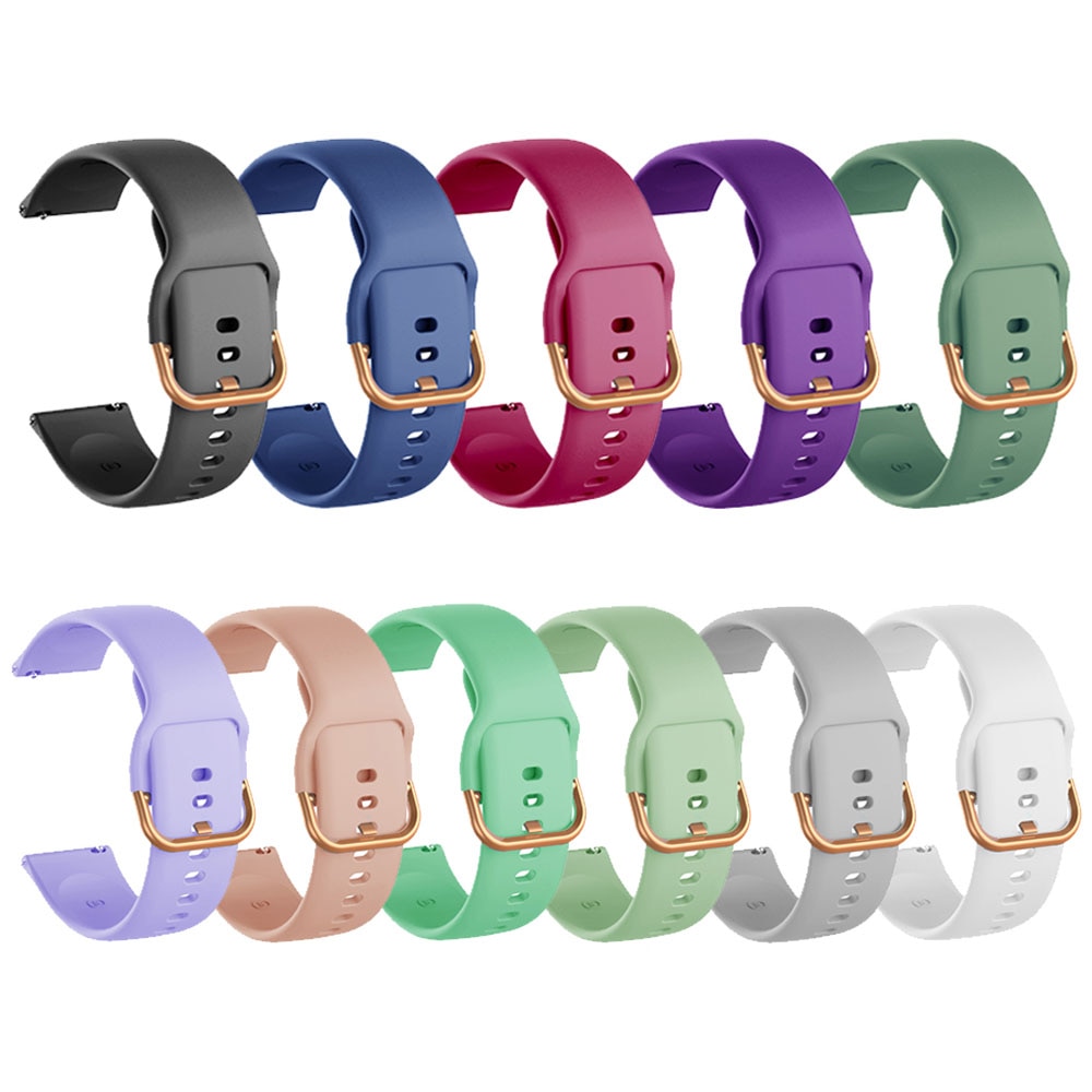 Newest 20mm Silicone Band for Samsung Galaxy Watch 42mm Active 2 Active 3 Gear S2 Watchband Bracelet Strap for Huami Amazfit bip