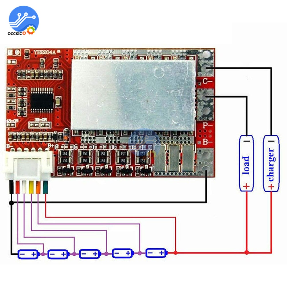 BMS 4S 5S 50A 18650 Lithium LiFePO4 Battery Cell Charge Protection Board 3.2V 3.7V BMS Balance for Lithium LiFePO4