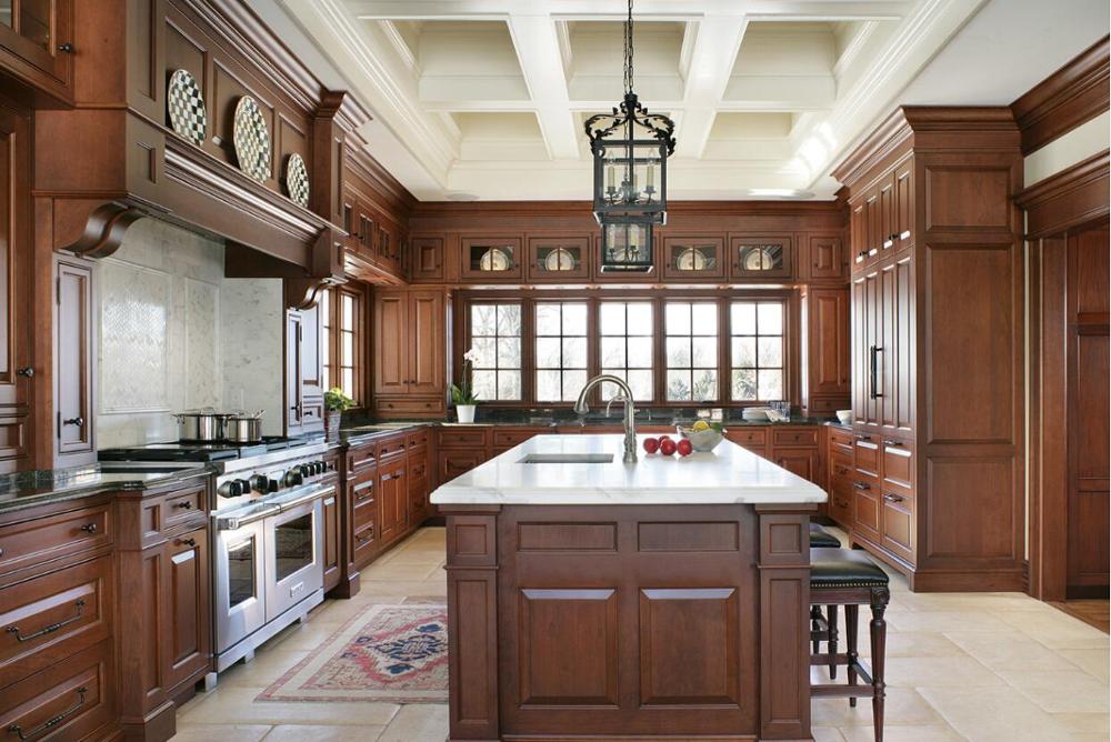 2020 traditional solid wood kitchen furnitures solid timber kitchen cabinets tk202