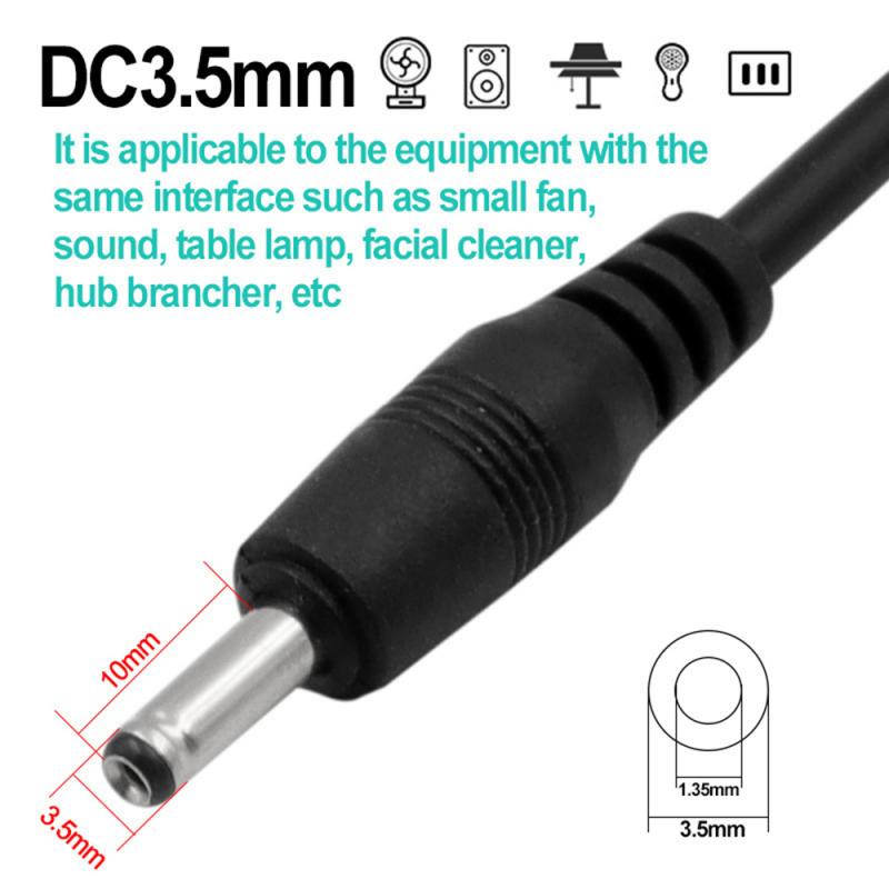 New Original Power Cord Micro USB Charging Cable Power Line USB To DC3.5*1.35mm DC3.5 Power Cord Black And White