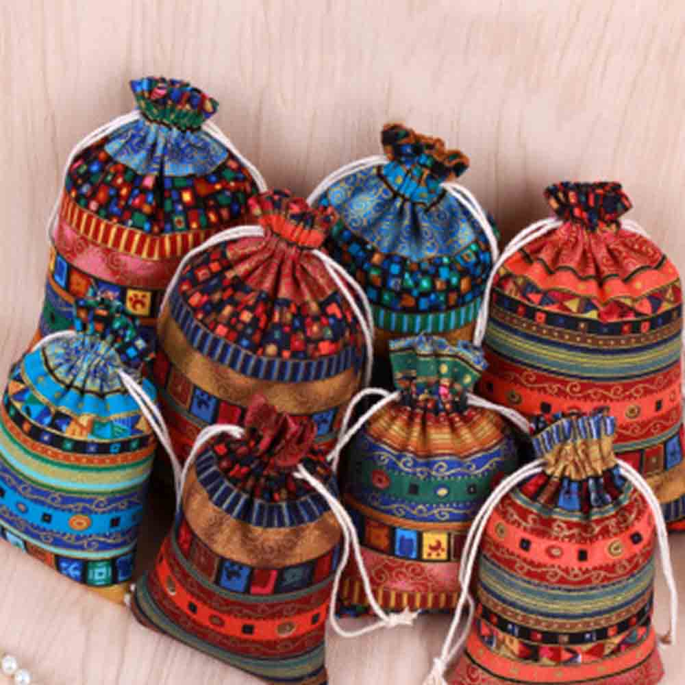Fashion Portable Drawstring bags Girls Shoes Bags Women Cotton Travel Pouch Storage Clothes Handbag Jewelry Bag Storage Bag