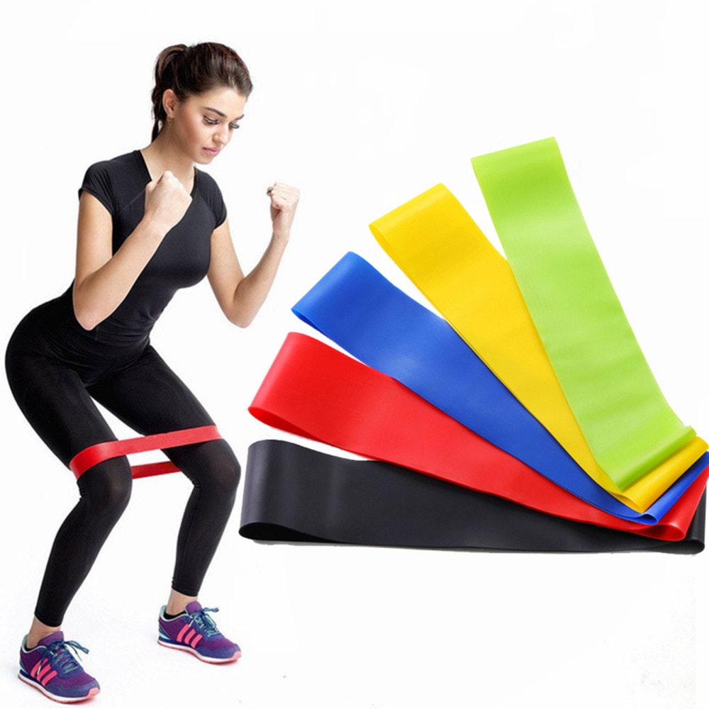 5pcs Training Fitness Gym Exercise Gym Strength Resistance Bands Pilates Sport Rubber Fitness Bands Crossfit Workout Equipment