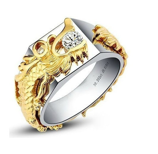 thentic China Long Shape Dramatic 0.25CT Dependable Diamond Carbon Ring Men Wedding 14k White Gold Quality Jewelry