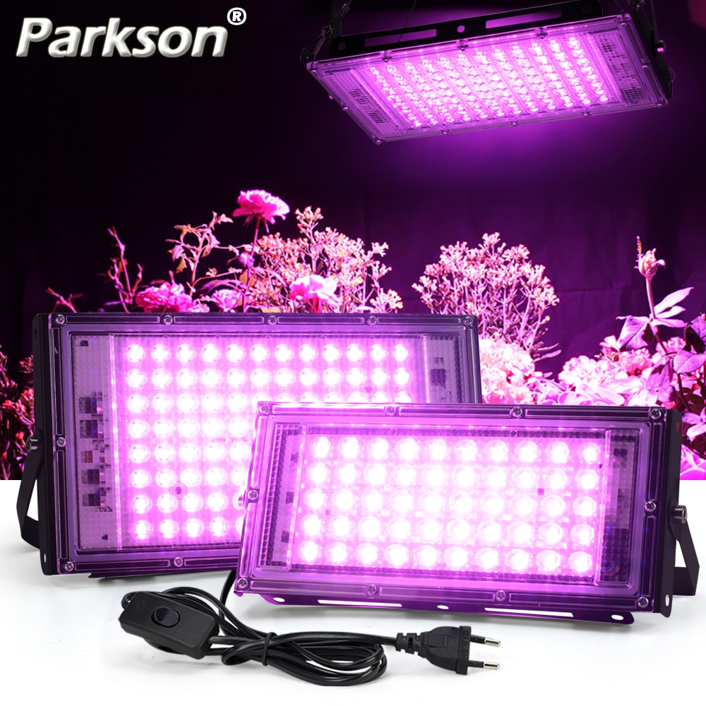 Full Spectrum LED Grow Light PhytoLamp For Plants Tent Flower Seeding 50W AC 220V Range Lamp Outdoor Floodlight Grow Phyto Box