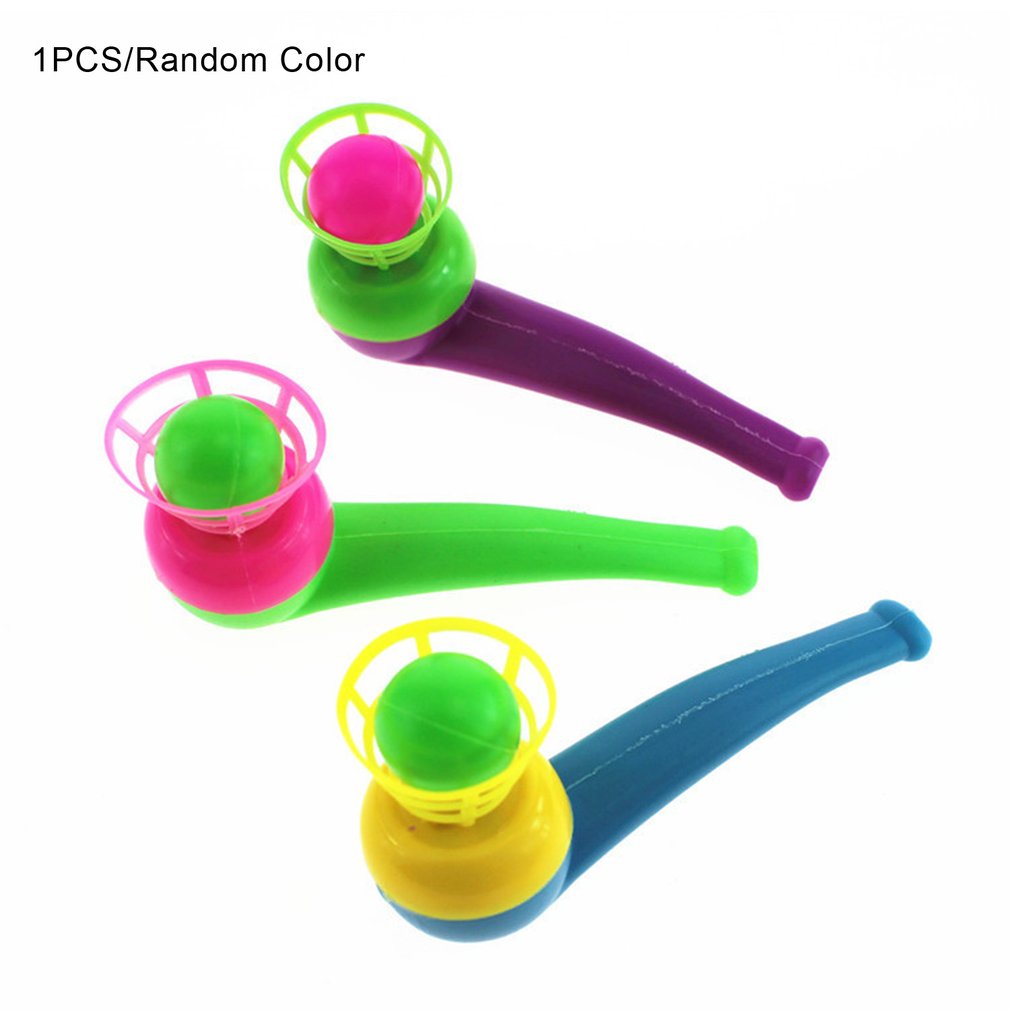 Floating Blow Balls Tube Toy Classic Traditional Plastic Suspension Blowing Ball Recall Children Toy Kids Holiday Gift