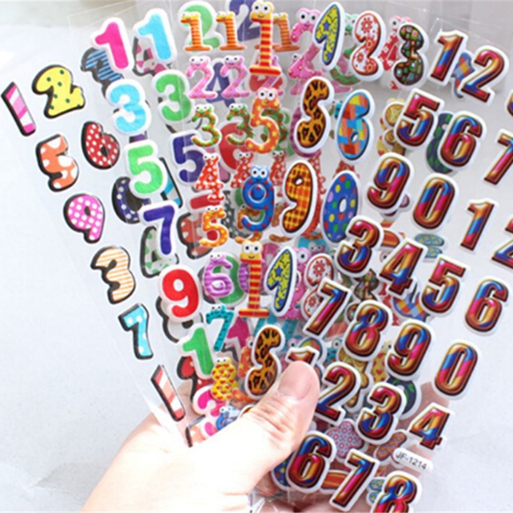 5 Sheets/Set Cartoon Kids Cute Stickers Mixed 3D Foam Bubble stickers Puffy Stickers Children DIY Toys Girls/Boys Birthday Gift