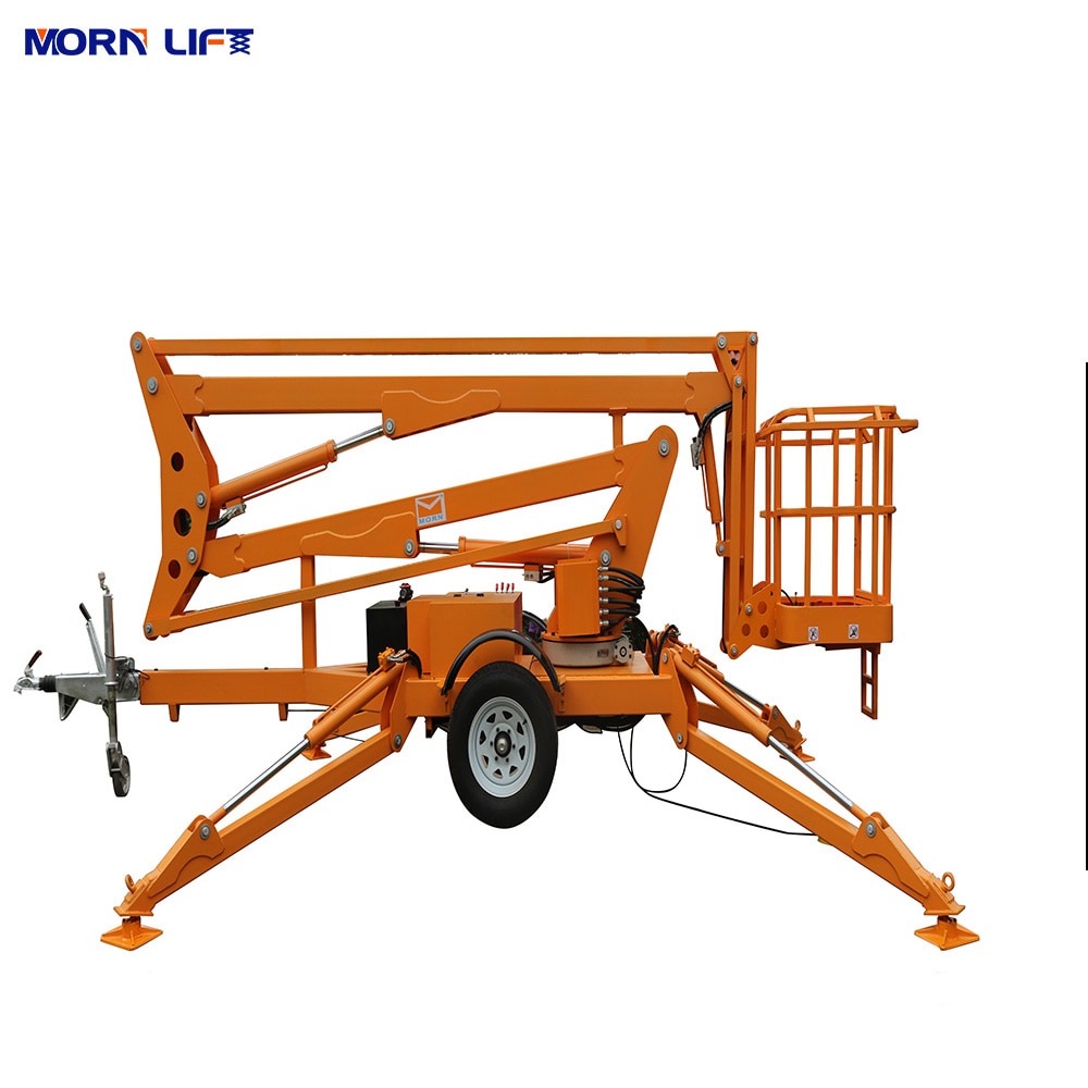 18m Portable Arm Aerial Work Diesel Engine Towable Boom Lift