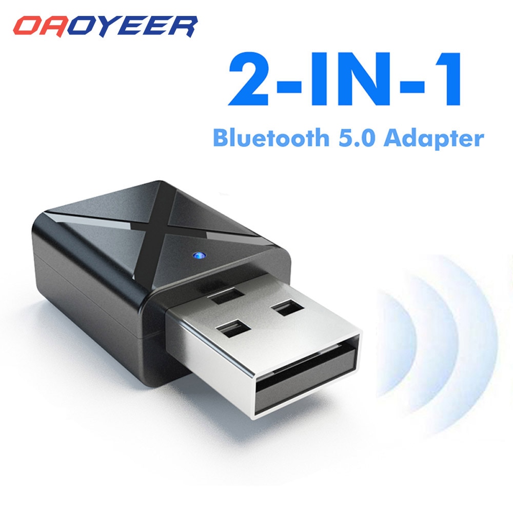 Bluetooth 5.0 Stereo Audio 2in1 Receiver Transmitter Mini Bluetooth AUX RCA USB 3.5mm Jack For TV PC A2 Car Kit Wireless Adapter