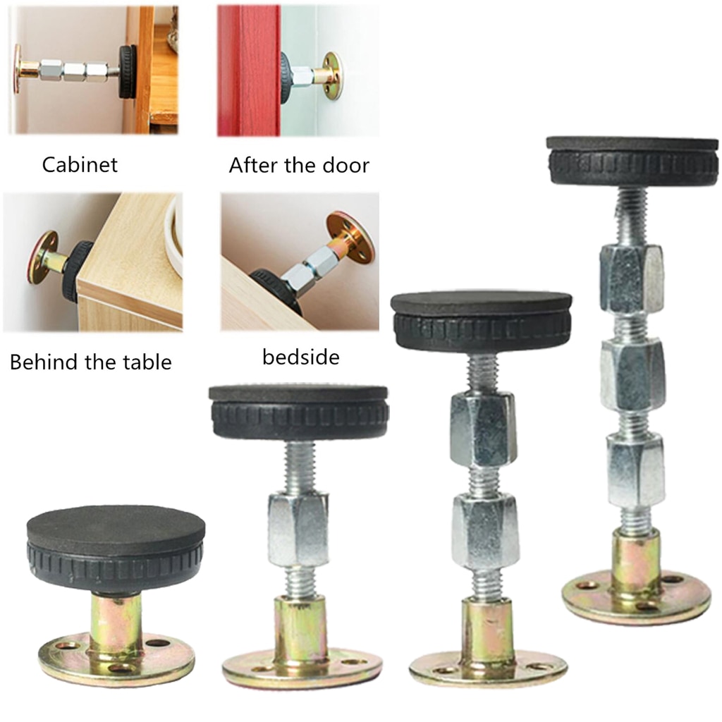 30-110MM Adjustable Thread Bed Frame Headboard Anti-Shake Telescopic Support Wall Support Protection Tool Wall Support Protectio